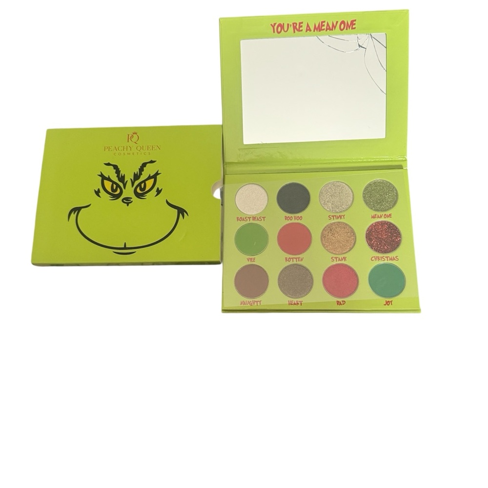 New COLOURPOP PEACHY QUEEN Grinch Christmas Eyeshadow Palette